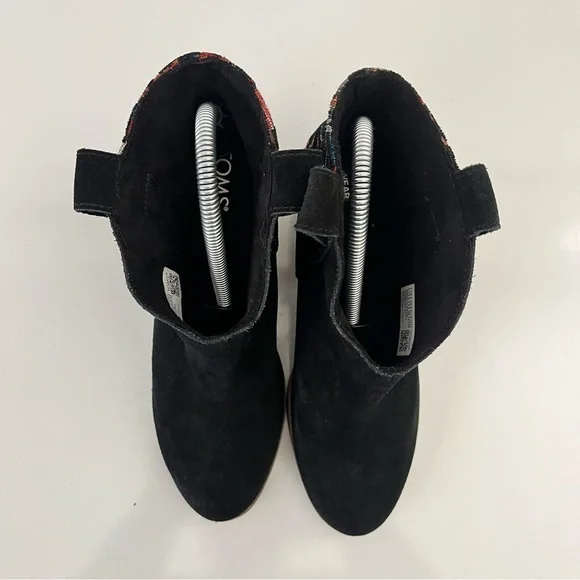 TOMS Constance Western Embroidered Bootie in Black NEW - Picture 5 of 15